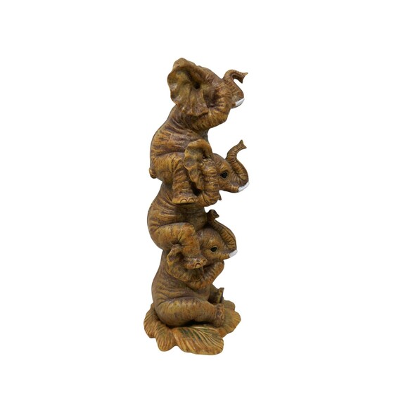 Design Toscano Hear No See No Speak No Evil Stacked Lucky Elephant Figurine - Picture 4 of 7